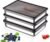 Stainless Steel Food Storage Containers, Silver, 3-Piece Set