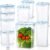 LemonRoad 9 Set Vacuum Seal Storage Food Containers with Lids (9 containers &9 Lids &1 Hand Vacuum Pump), Premium Airtight Food Storage, Airtight and Leak Proof(Clear)