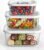 Mehomeli Glass Vacuum Seal Containers, 3-Piece Set, Small Medium Large
