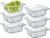 CURTA 6-Pack 1/6 Size 2.5″ Deep NSF Polycarbonate Food Pans | Dishwasher & Freezer Safe Clear Container for Prep Tables, Buffet, Salad Bar, Commercial & Home Kitchen