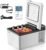 VEVOR 12V Car Refrigerator 10 QT, Portable Mini Freezer with APP Control, -4℉ to 68℉, 12/24V DC & 110-220V AC Compressor Cooler for Travel, Camping, Home, Road Trip