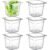 CURTA 6-Pack 1/6 Size 6″ Deep NSF Polycarbonate Food Pans | Dishwasher & Freezer Safe Clear Container for Prep Tables, Buffet, Salad Bar, Commercial & Home Kitchen