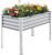 Land Guard Galvanized Raised Garden Bed with Legs, 48×24×32in Large Metal Elevated Raised Planter Box with Drainage Holes for Backyard, Patio, Balcony, 700lb Capacity