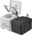 VEVOR Portable Toilet for Camping, Porta Potty with 3.2 Gal Waste Tank & 3.2 Gal Flush Tank, Push-Button Pressurized Flush Commode with Level Indicator, Travel Toilet for Adults Kids Camping Car Trips
