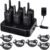Retevis RT68 Business FRS Walkie Talkies Long Range with Earpieces 6 Pack