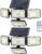Solar Lights Outdoor Waterproof, 288 LED 2800LM Motion Sensor Outdoor Lights with Remote Control, 4 Head Solar Flood Lights Outdoor for Patio, Garage, Yard, Wall, IP65 Security Lights 2 Pack