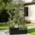 Privacy Planters for Patio – Metal Raised Garden Bed with Trellis and Privacy Screen, 71″ x 35″ x 16″ Planter Box with Drainage Holes for Climbing Plants, Vegetables, and Vines, Outdoor Backyard Black