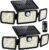 MIHANI Solar Lights Outdoor, Quick Charge Solar Motion Deck Lights Outdoor for Deck with High Brightness, Larger Built-in Tempered Glass Panel, Sensitive PIR Motion Inductor (Remote,2 Pack)