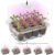 Bonviee Seed Starter Trays with 12-LED Grow Lights, Clear, 5 Pack