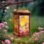 Hummingbird Solar Lanterns Outdoor Waterproof, Metal & Glass Hanging Lights Garden Decor, Birthday Gifts for Mothers Day Women Mom Christmas, Decorative Lights for Outside Yard Patio Backyard Porch