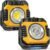 Samyoung 2-Pack 2400LM Magnetic Rechargeable Work Light, Up to 80 Hours
