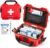 NANUK 903 – Small Waterproof First Aid Kit 78pcs – Pre-Stocked First Aid Emergency Kit with Bandages, Tick Removal Tool, and More – Dustproof, Impact-Resistant, Floats (7.4″ x 4.9″ x 3.1″) – Red