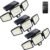 Tuffenough Solar Outdoor Lights 2500LM 210 LED Security Lights with Remote Control,3 Heads Motion Sensor Lights, IP65 Waterproof,270° Wide Angle Flood Wall Lights with 3 Modes(3 Packs)