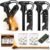 34PCS Fire Starter Survival Kit with 3 Ferro Rods & Striker Tinder