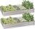 8x4x1ft (2 Pack) Raised Garden Bed Kit, Galvanized Planter Box Outdoor, Metal Raised Garden Beds for Flower,Vegetables, Herb,Silver