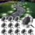 Peasur Solar Lights Outdoor Waterproof, 12 Pack Solar Lights for Outside, Anti-Rust, Solar Garden Lights Landscape Lighting for Pathway Yard Lawn Walkway Driveway, Cool White